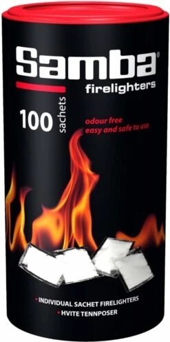 Samba Aanmaakzakjes Openhaard - 100 Stuks In Koker 9 Samba Aanmaakzakjes Openhaard - 100 Stuks In Koker -Keuken BBQ 598x1200