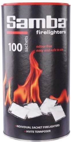 Samba Aanmaakzakjes Openhaard - 100 Stuks In Koker 8 Samba Aanmaakzakjes Openhaard - 100 Stuks In Koker -Keuken BBQ 606x1200