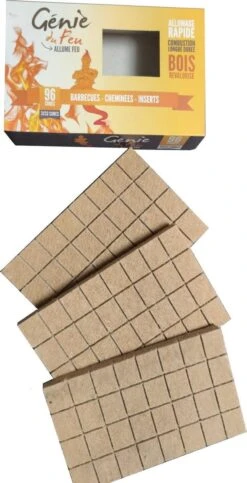 Genie Du Feu Aanmaakblokjes Bruin - 1344 Stuks - Voordeel Verpakking -Keuken BBQ 614x1200