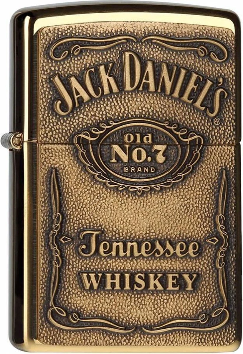 Aansteker Zippo Jack Daniel's Label Brass Emblem 3 Aansteker Zippo Jack Daniel's Label Brass Emblem