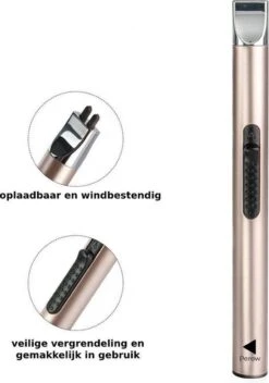 Oplaadbare Lange Elektrische Aansteker - Duurzame Plasma Aansteker - Inclusief Cadeauverpakking - BBQ - Kaarsen - Rose -Keuken BBQ 842x1200