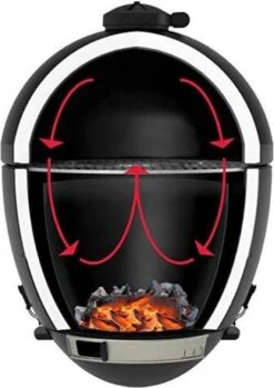 Apache Grill 21 Inch Kamado BBQ Egg | Houtskool | Zwart | Ø 50cm Grill Oppervlak | Dubbelwandig & Geïsoleerd -Keuken BBQ 849x1200