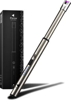 Oplaadbare Lange Dunne Elektrische Aansteker - Duurzame Plasma Aansteker - Inclusief Cadeauverpakking - BBQ – Kaarsen – Zilver