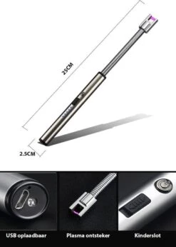 Oplaadbare Lange Elektrische Aansteker Buigbaar - Buigbare Aansteker - Duurzame Plasma Aansteker - Inclusief Cadeauverpakking - BBQ – Kaarsen – Zilver 9 Oplaadbare Lange Elektrische Aansteker Buigbaar - Buigbare Aansteker - Duurzame Plasma Aansteker - Inclusief Cadeauverpakking - BBQ – Kaarsen – Zilver -Keuken BBQ 856x1200