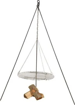 Esschert Design - Driepoot Met Ketting - Haardvuur Accessoires - Staal - Zwart -Keuken BBQ 857x1200