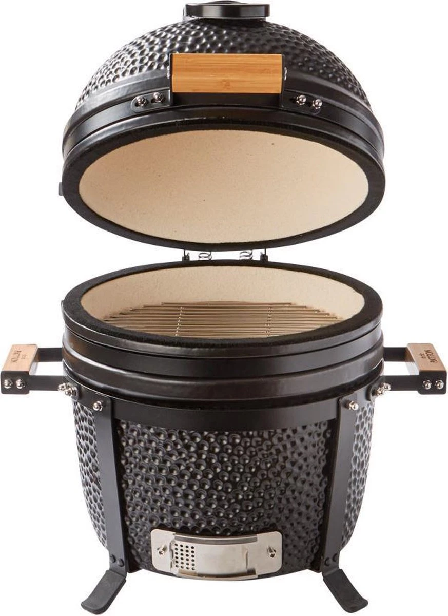 Patton Kamado 15" - Tafel Model - Keramische Barbecue - Premium Black - Medium - Compleet - Mat Zwart 7 Patton Kamado 15" - Tafel Model - Keramische Barbecue - Premium Black - Medium - Compleet - Mat Zwart - Afbeelding 5