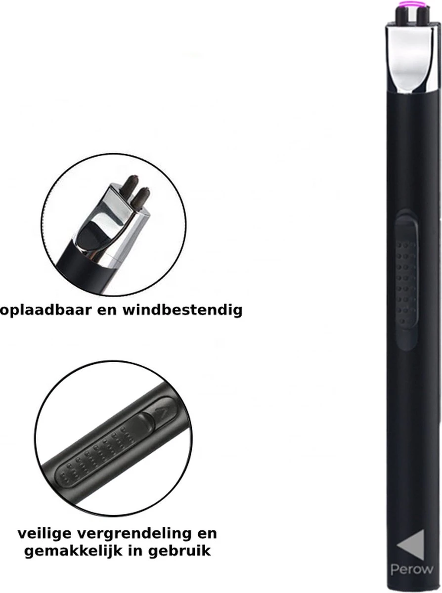Oplaadbare Lange Elektrische Aansteker - Duurzame Plasma Aansteker - Inclusief Cadeauverpakking - BBQ - Kaarsen - Zwart 9 Oplaadbare Lange Elektrische Aansteker - Duurzame Plasma Aansteker - Inclusief Cadeauverpakking - BBQ - Kaarsen - Zwart - Afbeelding 7