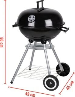 BBQ Collection Houtskoolbarbecue - Kogelbarbecue 45 X 60 Centimeter - Ronde Barbecue - Barbecue Op Wielen - Zwart - Metaal 26 BBQ Collection Houtskoolbarbecue - Kogelbarbecue 45 X 60 Centimeter - Ronde Barbecue - Barbecue Op Wielen - Zwart - Metaal -Keuken BBQ 925x1200