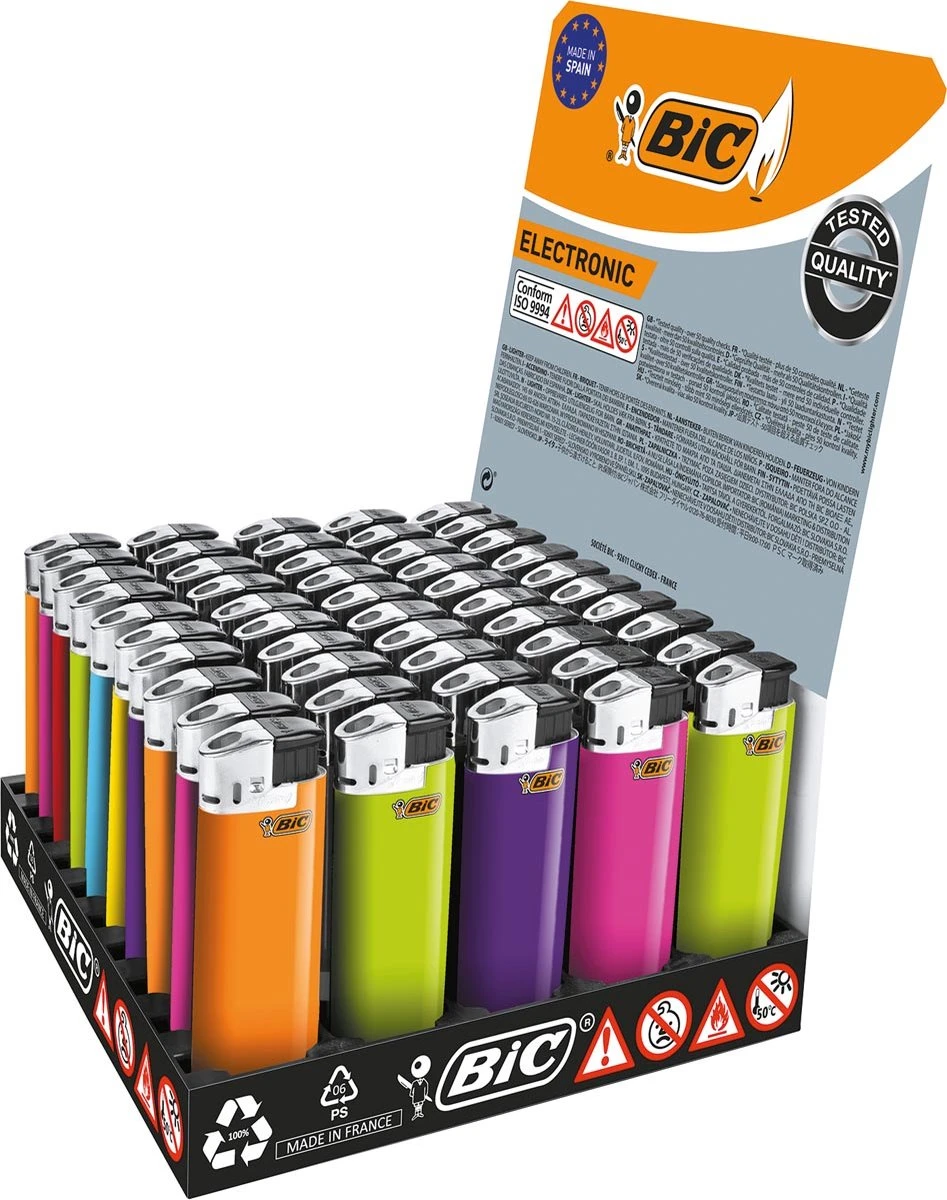 BIC Maxi Elektronische Aanstekers Display (50 Stuks) 5 BIC Maxi Elektronische Aanstekers Display (50 Stuks) - Afbeelding 3