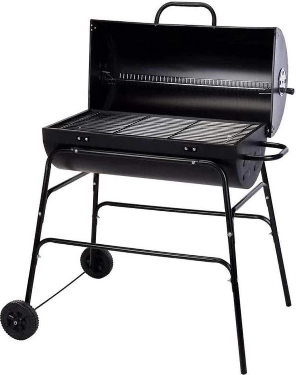 BBQ XL Houtskoolbarbecue - Cilindervorm - Grilloppervlak (LxB) 71 X 35 Cm - Zwart 3 BBQ XL Houtskoolbarbecue - Cilindervorm - Grilloppervlak (LxB) 71 X 35 Cm - Zwart